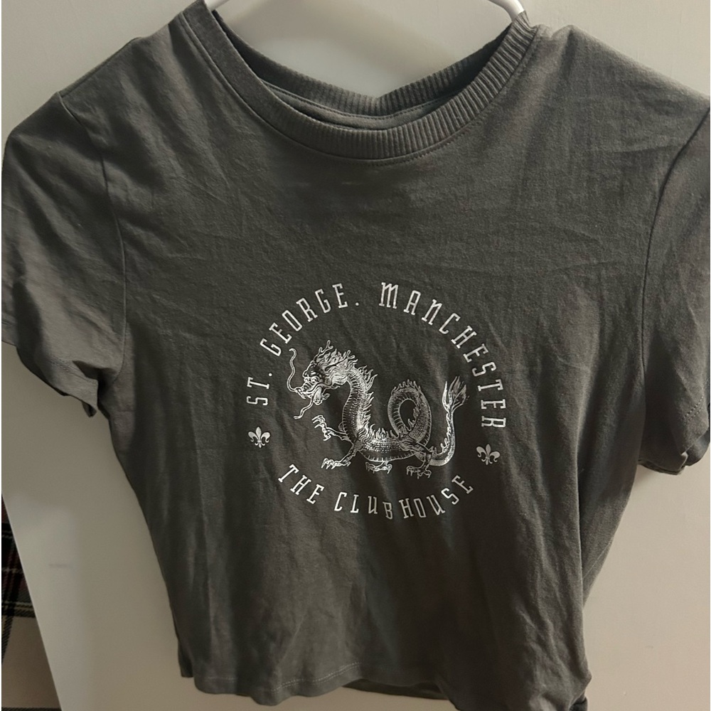 H&M grey crop top
